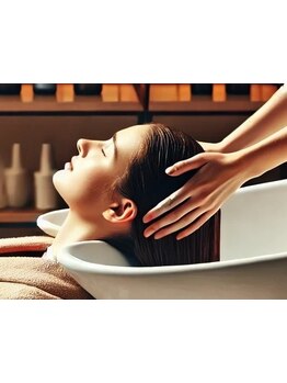 心地よい癒しと美髪ケアを同時に体感♪頭皮から髪まで潤いを与え、癒しの空間で至福の時間をお届けします☆