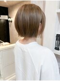福山人気10代20代30代切りっぱなし外ハネブリーチなしベージュ