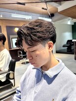 アトラクト バイ ラック 津田沼(Attract by LUCK)&nbsp;フェザーパーマ/津田沼/メンズパーマ/メンズ/ブリーチ