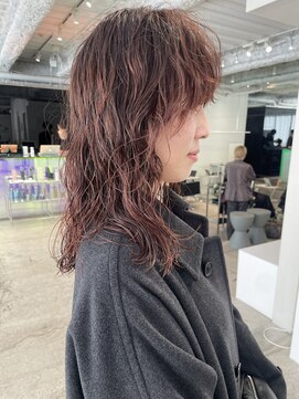 エニイ(ANY) 小顔/ピンクベージュ/黒髪/ニュアンスパーマ/【千葉／パーマ】