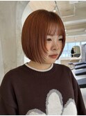 顔まわりカット/切りっぱなし/ミディアム/切りっぱなし／ボブ