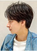 前髪イメチェンピンクベージュクールショートレイヤーカット