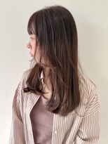 フォーク FOLK 【FOLK】透明感ピンクブラウン☆似合わせ顔まわりレイヤーロング