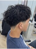 名古屋栄テーパーフェードルーズパーマアクティブショートメンズ