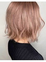 アース 会津若松店(HAIR&MAKE EARTH)&nbsp;柔らかピンクベージュミディ