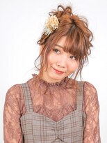 アース 小禄店(EARTH)&nbsp;お花のお呼ばれアップスタイル