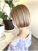 ミルキーペールベージュボブ