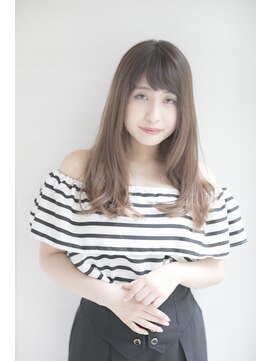 ルルディ バイ アフロディーテ銀座(luludi by APHRODITE) 黒髪/グレーベージュ/レイヤーロング/前髪パーマ/銀座