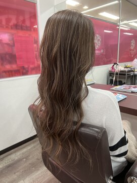 ヘアーアンドメイク アール 二宮店(hair&Make R) 脱白髪染め×筋感ハイライト×ベージュブラウン