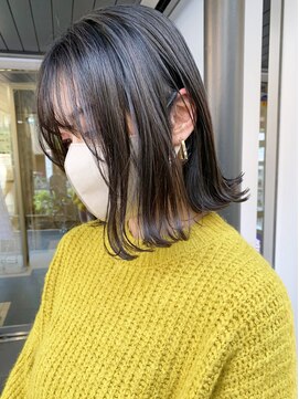 アイティー バイ アルバム 中野店(IT by ALBUM) エアタッチ濃いめ_外ハネボブセクションカラー_ba397083