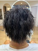 ツーブロックマッシュの波巻き束感ショートMEN’S HAIR6