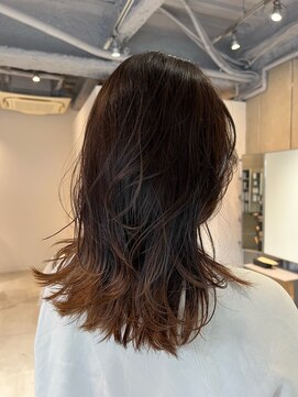 ロカリタ キョウト 河原町三条店(ROCAReTA kyoto) 裾カラー×ブラウンベージュ