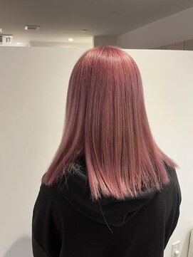 アズールサン 草加西口店(azule-sun) ブリーチ2回以上 ピンク ワンレングス