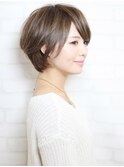 大人女子・美シルエットひし形ショートボブ