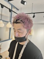 ラソニシカサイ(Lazo nishikasai)&nbsp;毛先ピンクハイトーンメンズスタイル