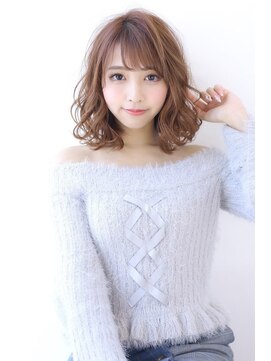 オーロ 緑地公園店(ORO) オリーブカラーハイライトカラー小顔セミウェットウェーブ