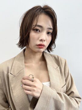 ヴェイン 渋谷(vain) ★外ハネボブショコラアッシュ前髪小顔カットモテ髪