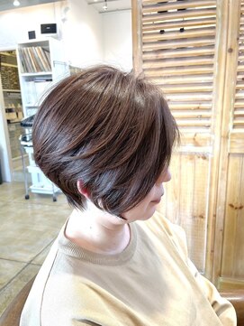 ボタニカル(BOTANICAL) 大人ボブひし形ショートカットココアブラウンカラー