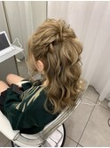 ヘアメ ☆ ヘアセットポニーテール風ハーフアップ