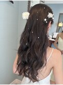 貼り付け　パール　ダウンスタイル