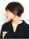 黒髪/ボブルフ/ネビージュ/小顔/ワンレン/30代/40代/50代