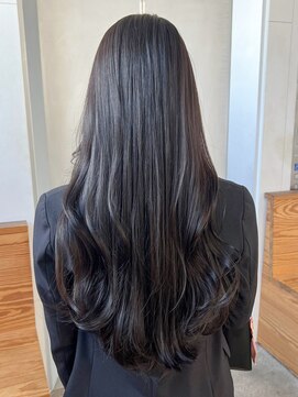 アイティーバイアルバム 松戸店(IT by ALBUM) オリーブカラー透明感カラーウルフレイヤーロング_ba487471