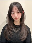 韓国風/レイヤー/小顔/前髪カット/髪質改善/グレージュ/透明感