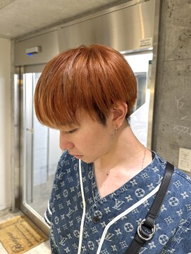 ラボヌールヘアーパルフェ 大宮西口店(La Bonheur hair parfait) ケアブリーチ/ハイトーン/オレンジ