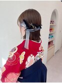 袴着付け/卒業式着付け/袴ヘアセット/袴ヘアアレンジ/卒業式ヘア