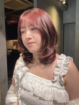 クレオヘアフィーカ(CLEO hair fika) ラベンダーカラー×ミディアムレイヤーカット