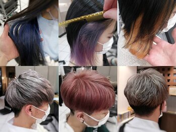 ちゑりーの写真/ショート～ミディアムの大人世代のブリーチカラー、ハイライトまで◎白髪の割合に合わせたデザインを提案！