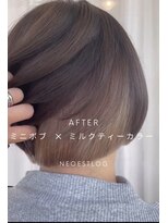 ネオエストログ(NeoestLog)&nbsp;ボブ+インナーカラー+ミルクティベージュ
