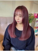 艶髪 バーガンディ　ロングレイヤー【20代/30代/40代】