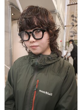 yosuke ブラウンカラーとレイヤーパーマ