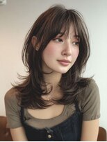 アース 相模大野店(EARTH) 艶髪◎ナチュラルレイヤーセミロングダークブラウン