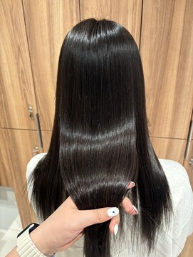 ガリカ 博多(Gallica) カットカラー＆縮毛矯正/つやつや地毛風カラー/アッシュブラウン