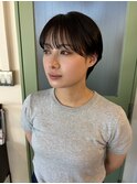 黒髪ショート/抜け感/垢抜け/ショートカット/ハンサムショート