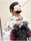 ヘアアレンジ/ヘアセット/浴衣ヘアアレンジ/サイドシニヨン