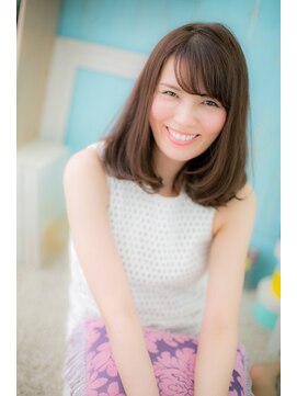 ミック 日暮里店(miq) ちょい内巻きの、、、大人顔セミディ【miq日暮里】