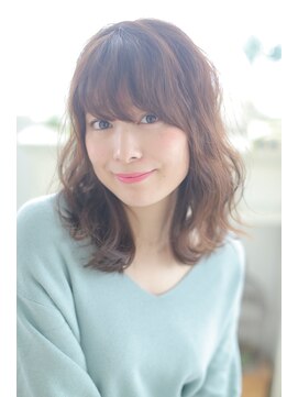 ジーナ 福岡天神(Zina) ☆Zina☆おフェミなやわらかウェーブ　ワイドバングスタイル♪