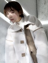 アイティー バイ アルバム 浦和店(IT by ALBUM) 丸みショートスタイル_ハイライトカラーオリーブカラー_37061