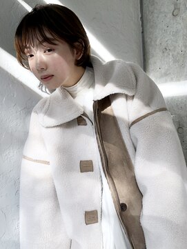 アイティー バイ アルバム 浦和店(IT by ALBUM) 丸みショートスタイル_ハイライトカラーオリーブカラー_37061