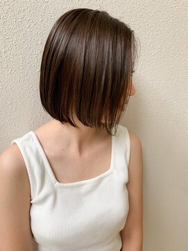 フロート 小阪店(float) マロンブラウン_エアリーミディ 黒髪 ホワイトアッシュ