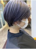 ショートボブ/ボブショート/ダブルカラー/ブリーチ/ハイトーン