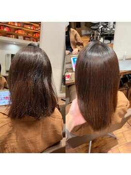 キュア 表参道(CURE) 黒髪/グレージュカラー/ココアベージュ/ヘルシーロング[表参道]