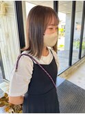 髪質改善ストレート×ブラウンベージュ