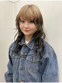 ブラウンベージュのルーツカラー