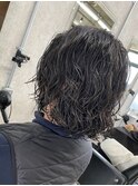 ミディアムウェーブヘア