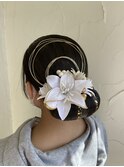 成人式ヘアセット/シニヨンヘア/お団子ヘア