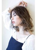 セミウェットの細かめミックスカール